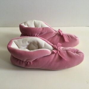 Vintage Unworn NOS Footwarmers by Laguna Pink Velour Comfort Slippers XL…